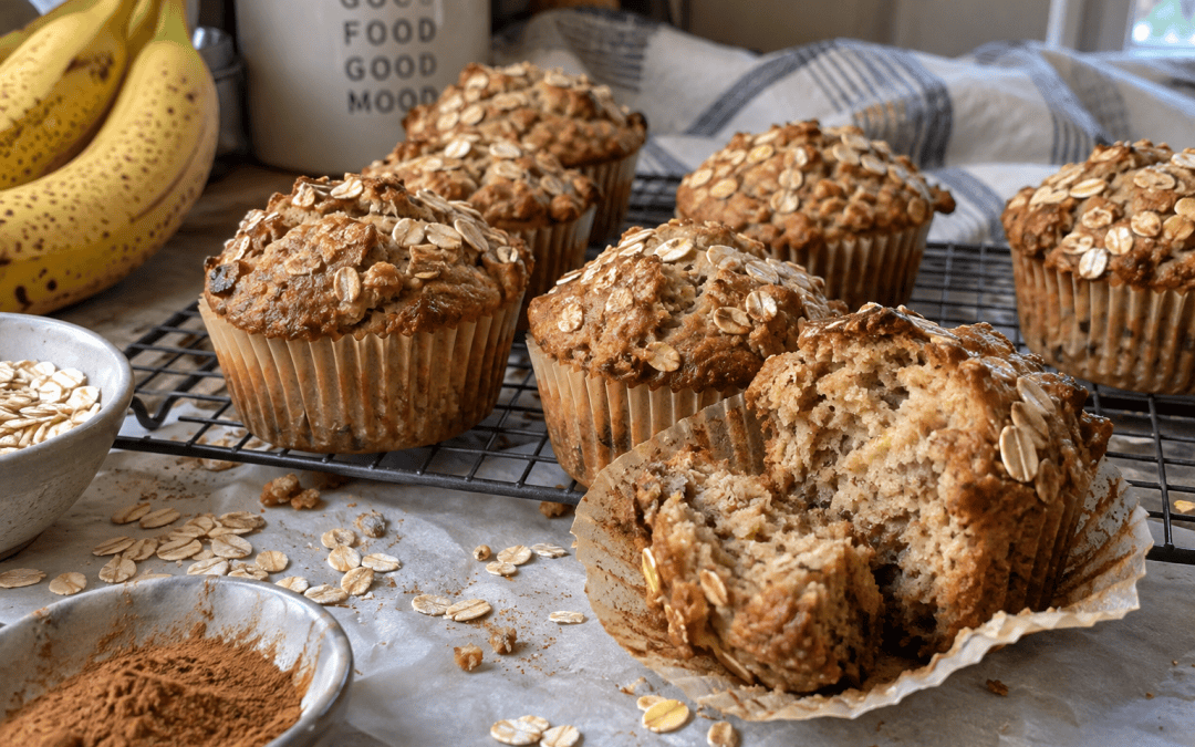 Banana, Oat & Cinnamon Breakfast Muffins